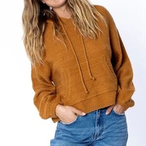 NWT Amuse Society Paradise Bay Knit Hooded Sweater